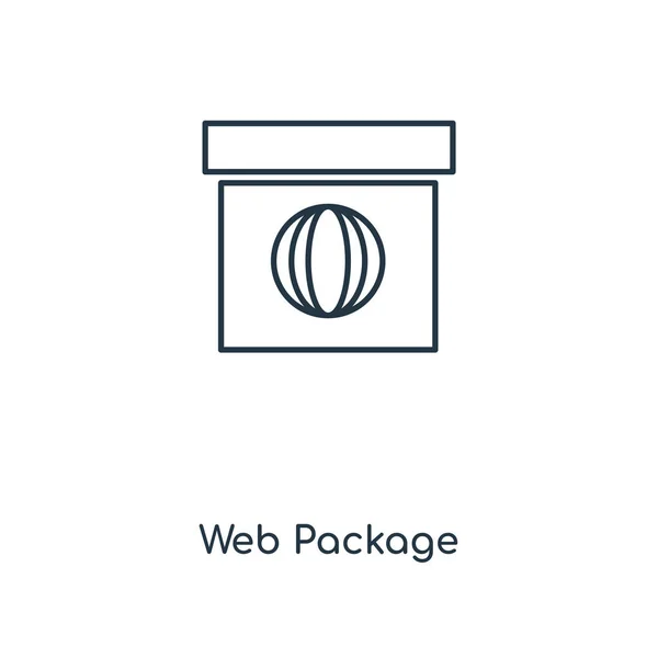 Icône Package Web Dans Style Design Tendance Icône Paquet Web — Image vectorielle