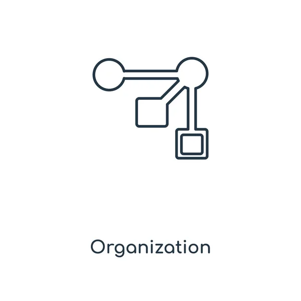 Icono Organización Estilo Diseño Moda Icono Organización Aislado Sobre Fondo — Vector de stock