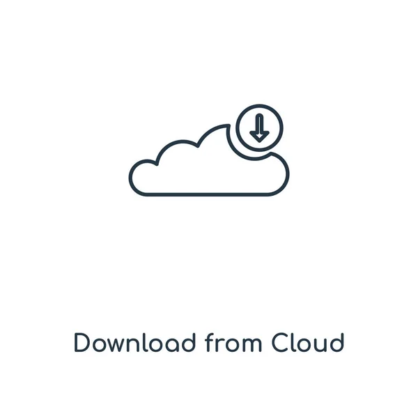 Descargar Desde Icono Nube Estilo Diseño Moda Descargar Desde Icono — Vector de stock