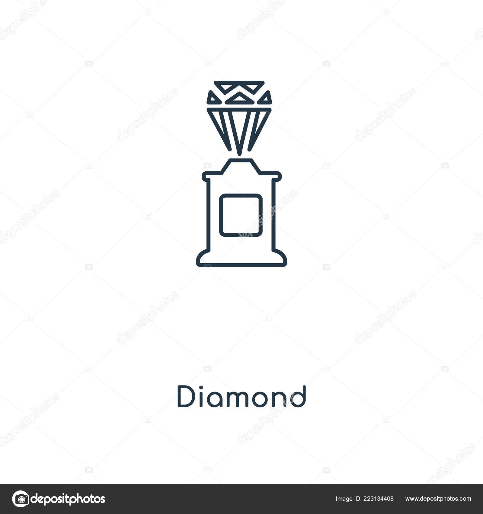 Diamant Ikone Trendigen Design Stil Diamant Symbol Isoliert Auf Weissem Stockvektor C Topvectorstock