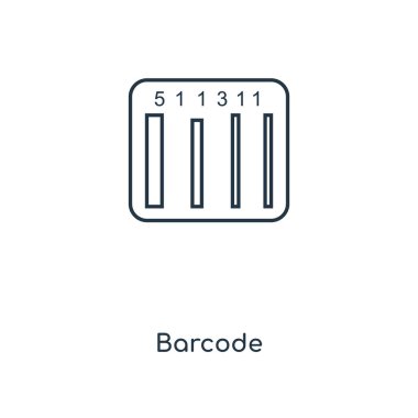 modaya uygun bir tasarım tarzı barkod simgesi. Beyaz arka plan üzerinde izole barkod simgesi. barkod vektör simgesi basit ve modern düz simgesi web sitesi, mobil, logo, app, UI. barkod simge vektör çizim, Eps10.