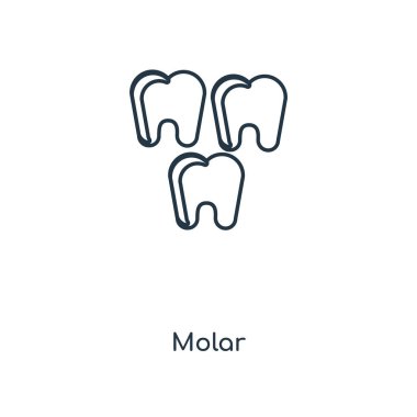 modaya uygun bir tasarım tarzı molar simgesi. Beyaz arka plan üzerinde izole molar simgesi. molar vektör simgesi basit ve modern düz simgesi web sitesi, mobil, logo, app, UI. molar simge vektör çizim, Eps10.