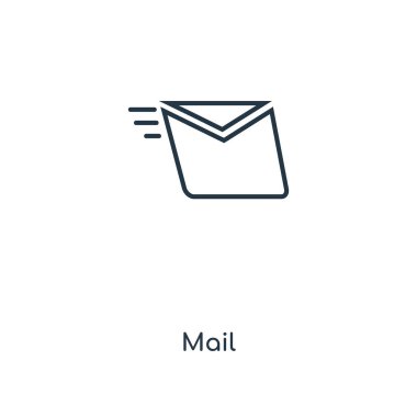 posta simgesini modaya uygun bir tasarım tarzı. posta simgesi beyaz arka plan üzerinde izole. posta vektör simgesi basit ve modern düz simgesi web sitesi, mobil, logo, app, UI. posta simgesini vektör çizim, Eps10.