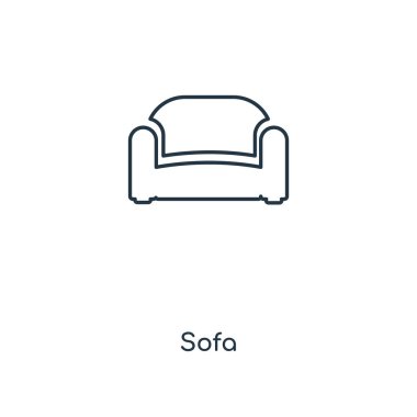 modaya uygun bir tasarım tarzı kanepe simgesi. Beyaz arka plan üzerinde izole kanepe simgesi. kanepe vektör simgesi basit ve modern düz simgesi web sitesi, mobil, logo, app, UI. kanepe simge vektör çizim, Eps10.