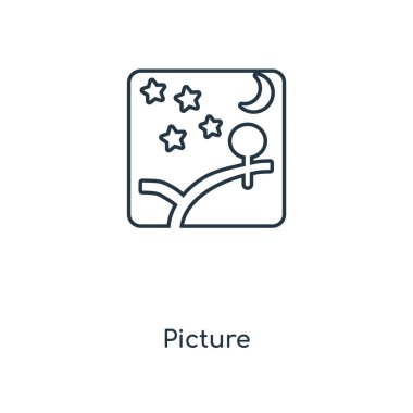 modaya uygun bir tasarım tarzı resim simgesi. Beyaz arka plan üzerinde izole resim simgesi. resim vektör simgesi basit ve modern düz simgesi web sitesi, mobil, logo, app, UI. resim simge vektör çizim, Eps10.