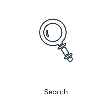 modaya uygun bir tasarım tarzı arama simgesi. Beyaz arka plan üzerinde izole simgesini arayın. Arama vektör simgesi basit ve modern düz simgesi web sitesi, mobil, logo, app, UI. simge vektör çizim, Eps10 arama.