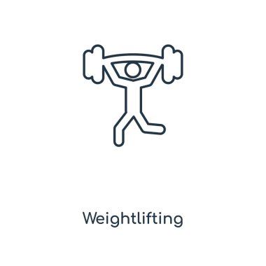 modaya uygun bir tasarım tarzı halter simgesi. Beyaz arka plan üzerinde izole halter simgesi. Halter vektör simgesi basit ve modern düz simgesi web sitesi, mobil, logo, app, UI. Halter simge vektör çizim, Eps10.