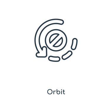 modaya uygun bir tasarım tarzı yörünge simgesi. Beyaz arka plan üzerinde izole simgesi yörünge. yörünge vektör simgesi basit ve modern düz simgesi web sitesi, mobil, logo, app, UI. simge vektör çizim, Eps10 yörünge.