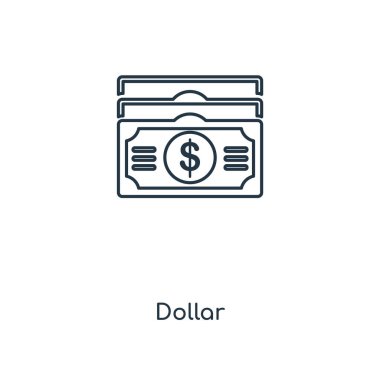 modaya uygun bir tasarım tarzı dolar simgesi. Beyaz arka plan üzerinde izole dolar simgesi. Doları vektör simgesi basit ve modern düz simgesi web sitesi, mobil, logo, app, UI. Doları simge vektör çizim, Eps10.