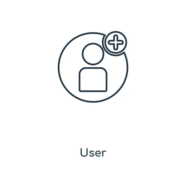 Ikonę Użytkownika Modny Styl Użytkownik Ikona Białym Tle Użytkownika Ikona — Wektor stockowy