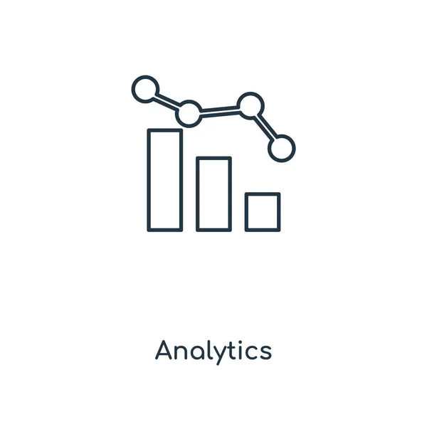 Analytics Ikona Modny Styl Analytics Ikona Białym Tle Analytics Wektor — Wektor stockowy