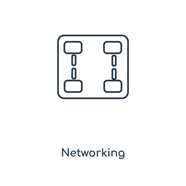 디자인 스타일에 네트워킹 아이콘입니다 배경에 네트워킹 아이콘입니다 아이콘 현대적인 평면에 — 스톡 벡터