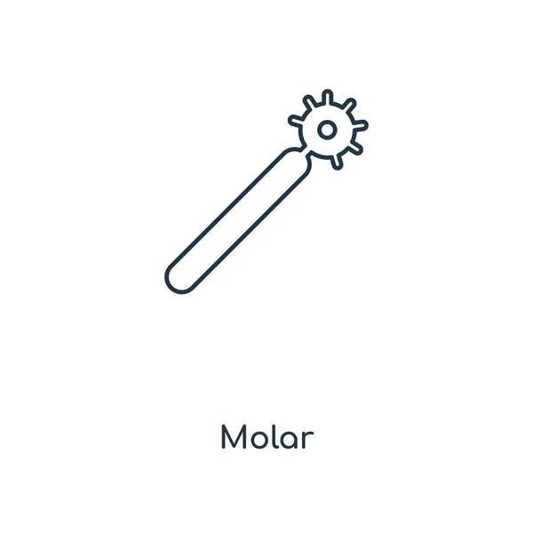 Molar Ikone Trendigen Design Stil Molaren Symbol Isoliert Auf Weißem — Stockvektor