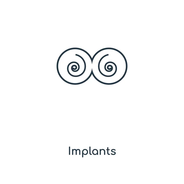 Icône Implants Dans Style Design Mode Implants Icône Isolée Sur — Image vectorielle
