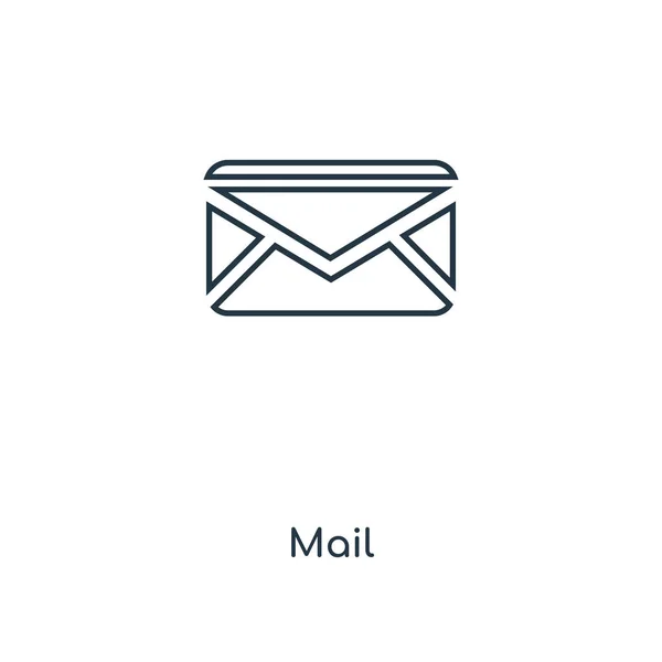 Ikona Pošta Módní Design Stylu Ikona Pošta Izolovaných Bílém Pozadí — Stockový vektor