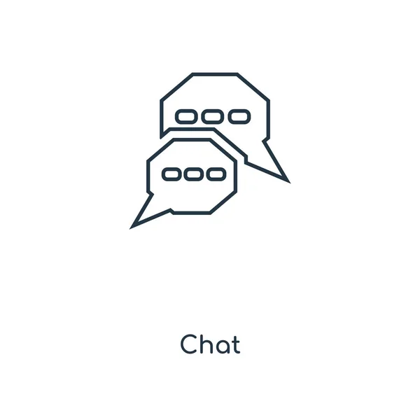 Chat Icon Trendigen Design Stil Chat Symbol Isoliert Auf Weißem — Stockvektor