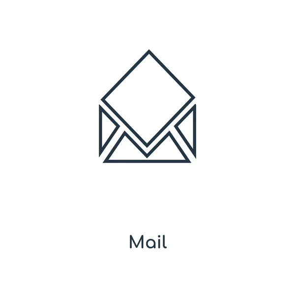 Mail Ikone Trendigen Design Stil Mail Symbol Isoliert Auf Weißem — Stockvektor