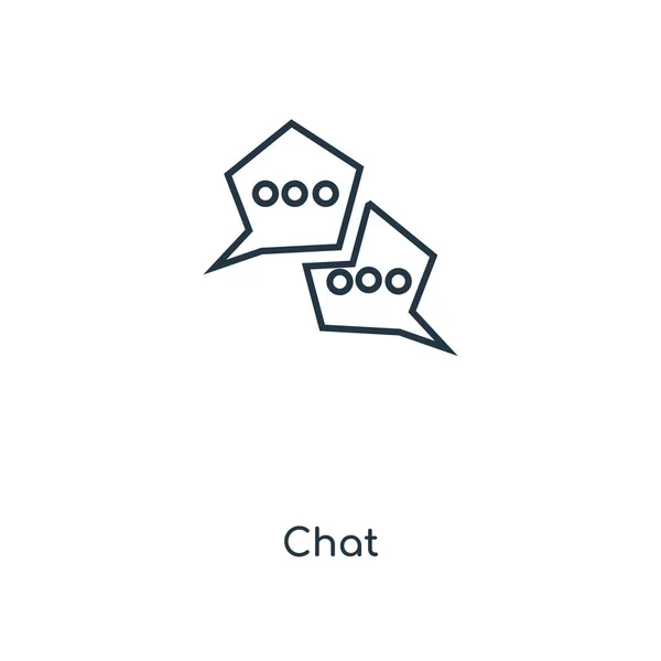 Chat Icon Trendigen Design Stil Chat Symbol Isoliert Auf Weißem — Stockvektor