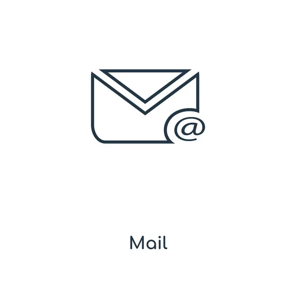 Mail Ikone Trendigen Design Stil Mail Symbol Isoliert Auf Weißem — Stockvektor