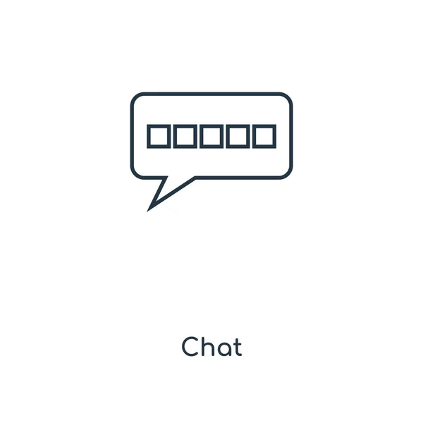 Chat Ikonra Trendi Design Stílusban Chat Ikonja Elszigetelt Fehér Background — Stock Vector