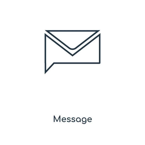 トレンディなデザイン スタイルでメッセージ アイコン メッセージ アイコンが白い背景で隔離します メッセージの Web サイト アプリ ベクトル — ストックベクタ