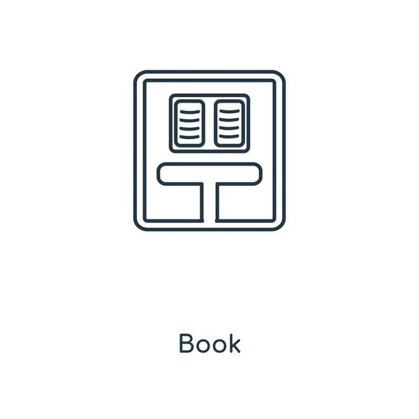 Ícone Livro Estilo Design Moderno Ícone Livro Isolado Fundo Branco — Vetor de Stock