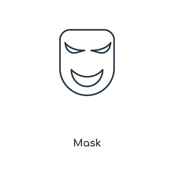 Ícone Máscara Estilo Design Moderno Ícone Máscara Isolado Fundo Branco — Vetor de Stock