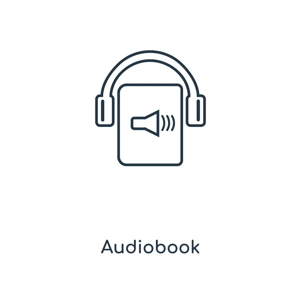 Icono Audiolibro Estilo Diseño Moda Icono Audiolibro Aislado Sobre Fondo — Vector de stock