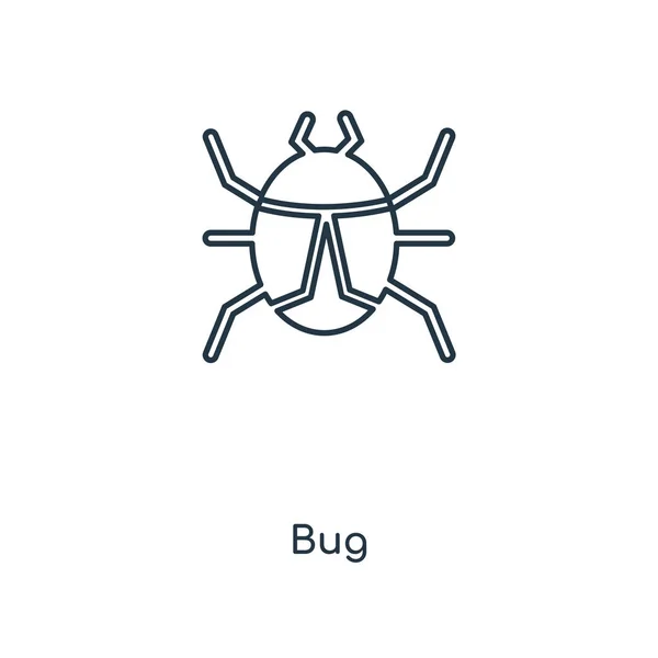 Bug Icon Trendy Design Style Bug Icon Isolated White Background — Stock Vector