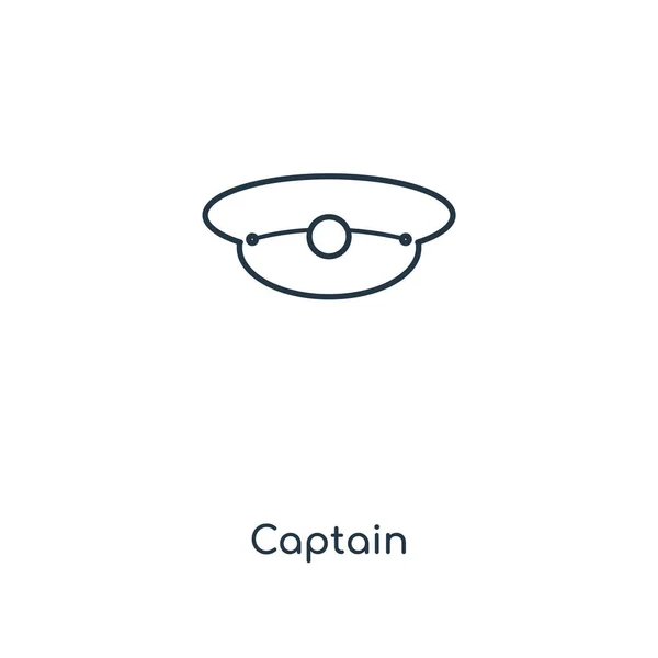 キャプテン トレンディなデザイン スタイルのアイコン キャプテンのアイコンが白い背景で隔離 キャプテンの Web サイト アプリ ベクトル アイコン — ストックベクタ