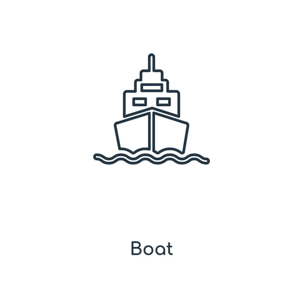 Båt Symbolen Trendig Designstil Båt Ikonen Isolerad Vit Bakgrund Båten — Stock vektor