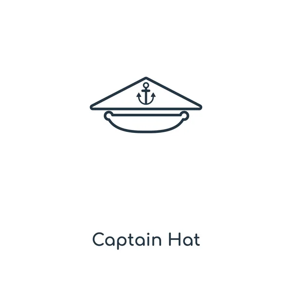 Captain Hat Icon Trendy Design Style Captain Hat Icon Isolated — стоковый вектор