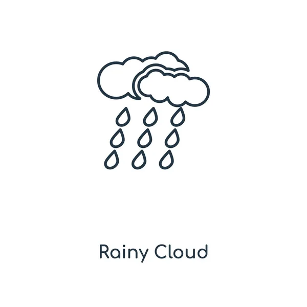 Иконка Дождливого Облака Модном Дизайне Иконка Дождливого Облака Выделена Белом — стоковый вектор