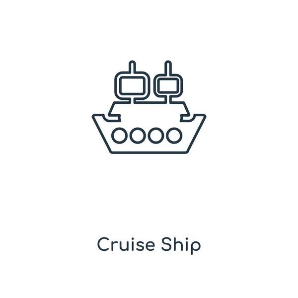 Cruise Ship Ikonen Trendig Designstil Cruise Ship Ikonen Isolerad Vit — Stock vektor