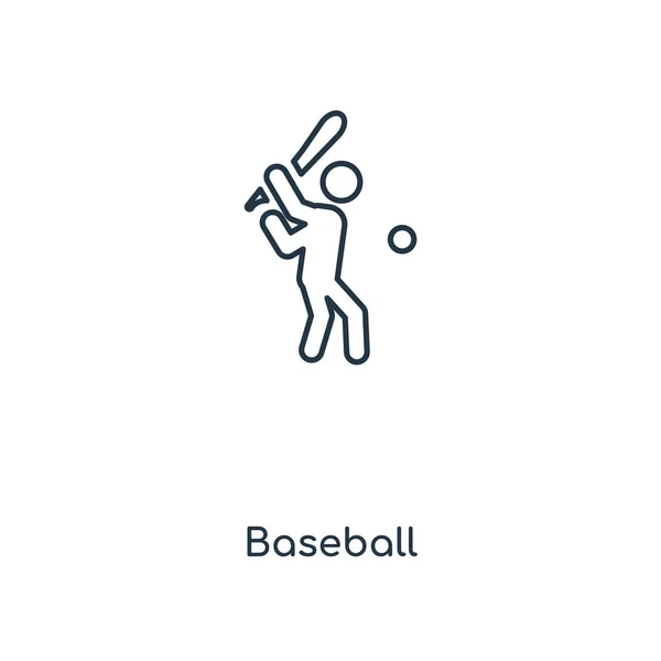 Icono Del Béisbol Estilo Diseño Moda Icono Béisbol Aislado Sobre — Vector de stock