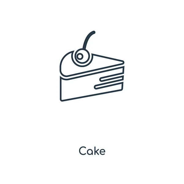 Kuchen Ikone Trendigen Design Stil Kuchen Symbol Isoliert Auf Weißem — Stockvektor