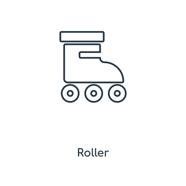 Roller Pictogram Trendy Stijl Roller Pictogram Geïsoleerd Een Witte Achtergrond — Stockvector