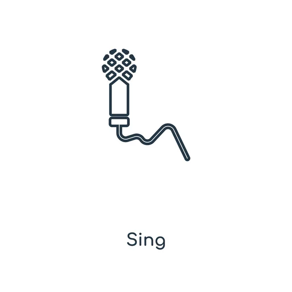 Icono Cantar Estilo Diseño Moda Cantar Icono Aislado Sobre Fondo — Vector de stock