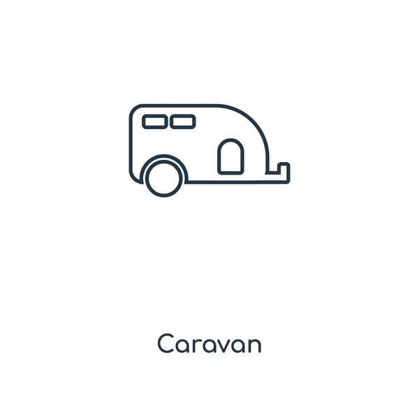 Icône Caravane Dans Style Design Mode Icône Caravane Isolé Sur — Image vectorielle