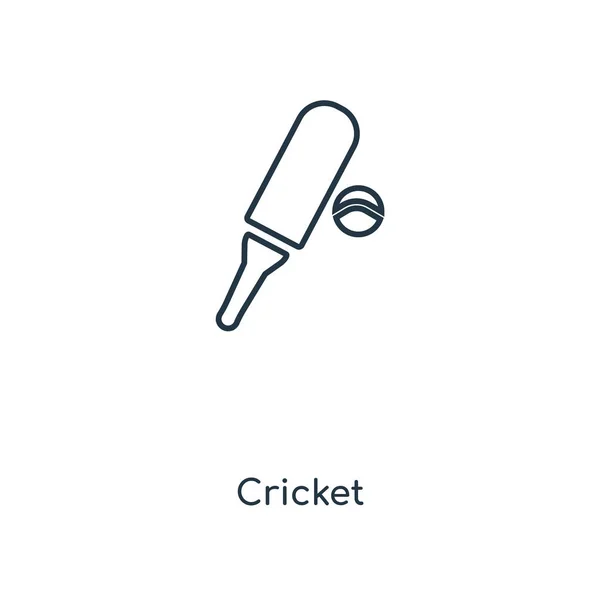 Cricket Pictogram Trendy Stijl Cricket Pictogram Geïsoleerd Een Witte Achtergrond — Stockvector