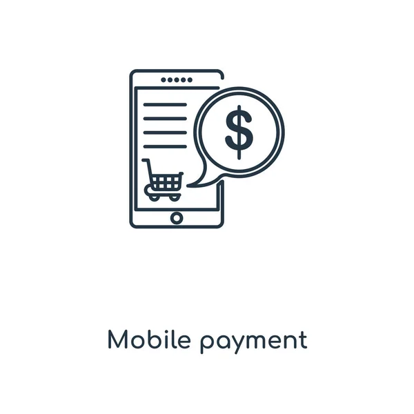 Mobile Payment Ikone Trendigen Design Stil Mobile Payment Symbol Isoliert — Stockvektor