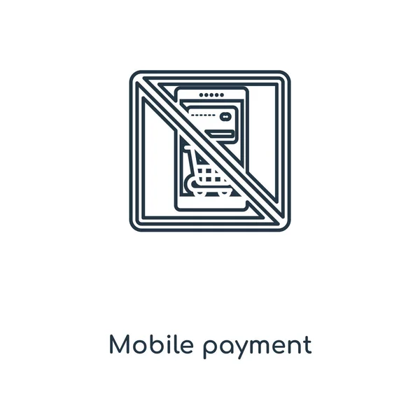 Icône Paiement Mobile Dans Style Design Mode Icône Paiement Mobile — Image vectorielle