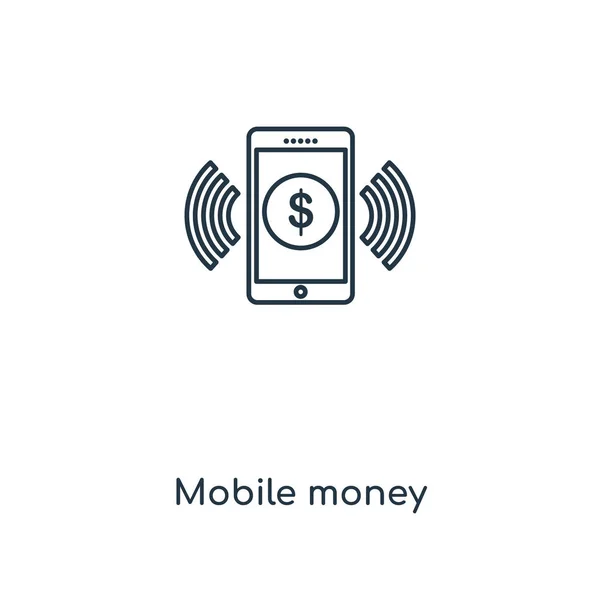Mobile Money Icon Trendy Design Style Mobile Money Icon Isolated — Stock Vector
