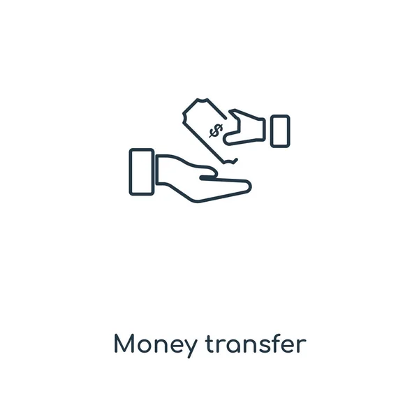 Ícone Transferência Dinheiro Estilo Design Moderno Ícone Transferência Dinheiro Isolado — Vetor de Stock