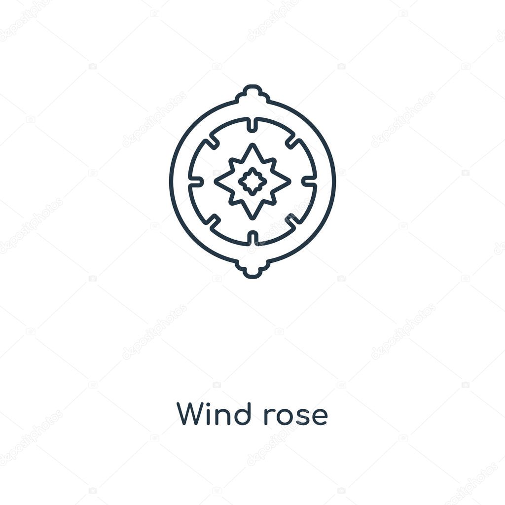 wind rose icon in trendy design style. wind rose icon isolated on white background. wind rose vector icon simple and modern flat symbol for web site, mobile, logo, app, UI. wind rose icon vector illustration, EPS10.
