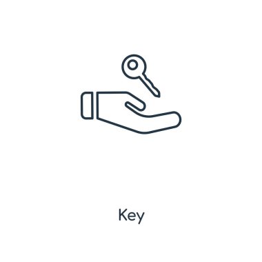 anahtar simgesi modaya uygun bir tasarım tarzı. anahtar simgesi beyaz arka plan üzerinde izole. anahtar vektör simgesi basit ve modern düz simgesi web sitesi, mobil, logo, app, UI. anahtar simge vektör çizim, Eps10.