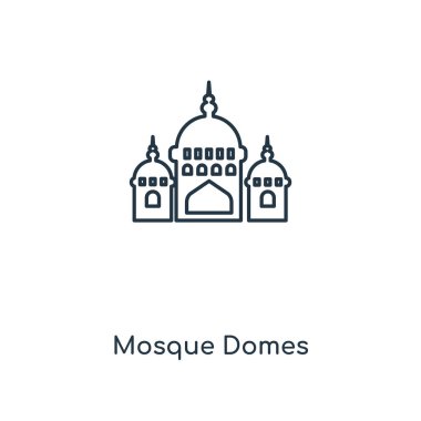 modaya uygun bir tasarım tarzı Camii kubbe simgesi. Beyaz arka plan üzerinde izole Camii kubbe simgesi. Camii kubbeleri vektör simgesi basit ve modern düz simgesi web sitesi, mobil, logo, app, UI. Cami kubbe simge vektör çizim, Eps10.