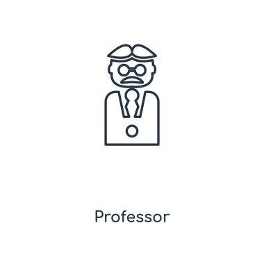 Profesör simgesi modaya uygun bir tasarım tarzı. Profesör simgesi beyaz arka plan üzerinde izole. Profesör vektör simgesi basit ve modern düz simgesi web sitesi, mobil, logo, app, UI. Profesör simge vektör çizim, Eps10.