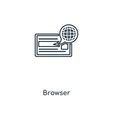 Tarayıcı simgesini modaya uygun bir tasarım tarzı. Beyaz arka plan üzerinde izole tarayıcı simgesi. tarayıcı vektör simgesi basit ve modern düz simgesi web sitesi, mobil, logo, app, UI. tarayıcı simge vektör çizim, Eps10.