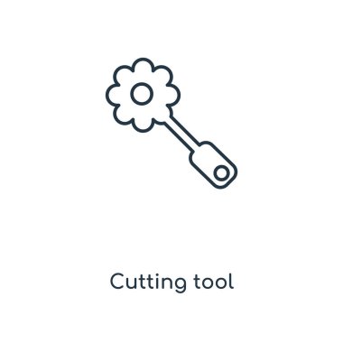 kesme aracı simgesini modaya uygun bir tasarım tarzı. Beyaz arka plan üzerinde izole kesme aracı simgesi. kesme aracı vektör simgesi basit ve modern düz simgesi web sitesi, mobil, logo, app, UI. Kesme Aracı simge vektör çizim, Eps10.